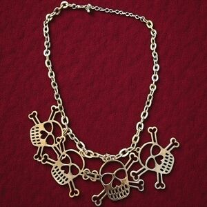 Defy Gold Skull Necklace